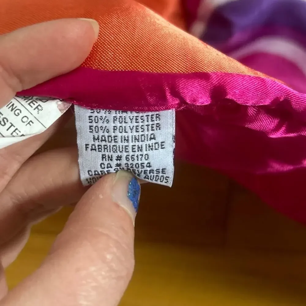 Vintage Y2K Urban Outfitters Pink Satin Floral Boho Psychedelic Elle Woods Quilt